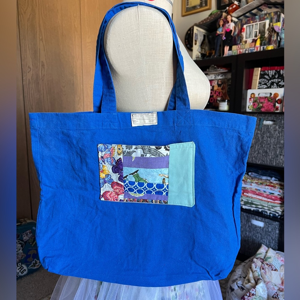 💙 Tote Bag with Yo-yos ! 💙 - Picture 4 of 17